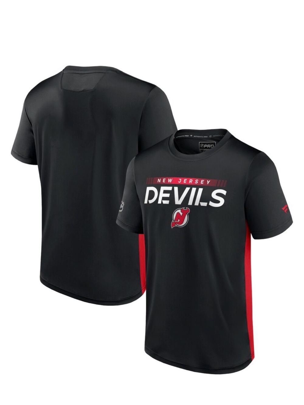 Fanatics New Jersey Devils Black & Red Short-Sleeve Team Tee